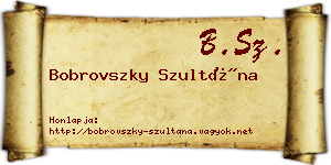 Bobrovszky Szultána névjegykártya